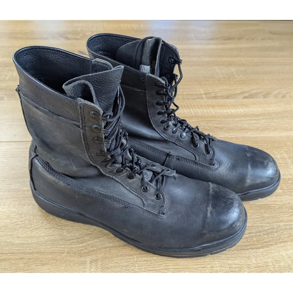 Belleville 360ST Boots Mens Size 14M Black Leather Steel Toe Made USA Military